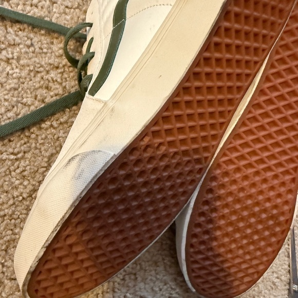 Vans White and Green High-Top Sneakers - Picture 11 of 12